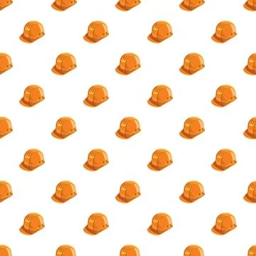 Orange construction helmet pattern Illustrazione stock