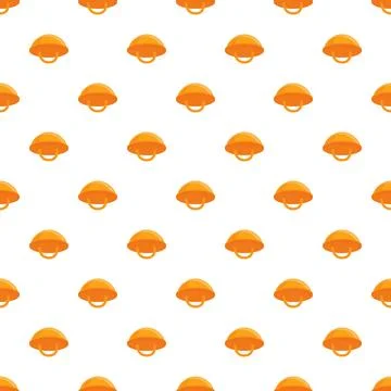 Orange construction safety hard hat seamless pattern Stockillustratie