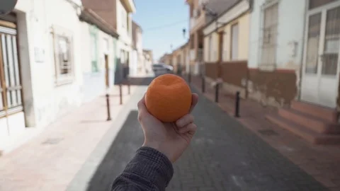 Orange cool shot 2X slow Stock Footage 89693297