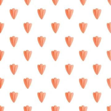 Orange coral shell seamless pattern marine life wallpaper Illustrazione stock