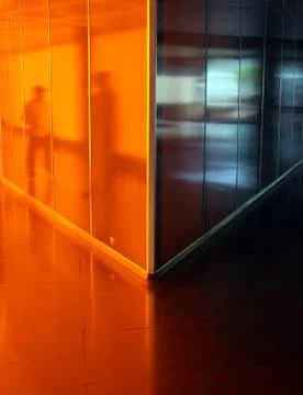 Orange corridor Stock Photos