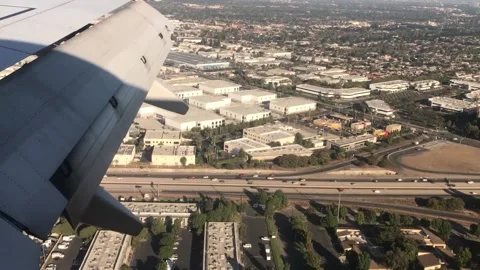 Orange County Landing Sequence + Speedbrakes Stock Footage 166521808