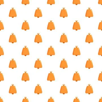 Orange cowbell pattern creating a musical background Stock Illustration