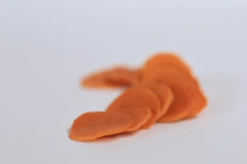 Orange crackers on a white background Stock Photos