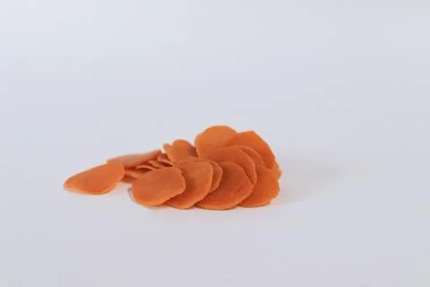 Orange crackers on a white background Stock Photos