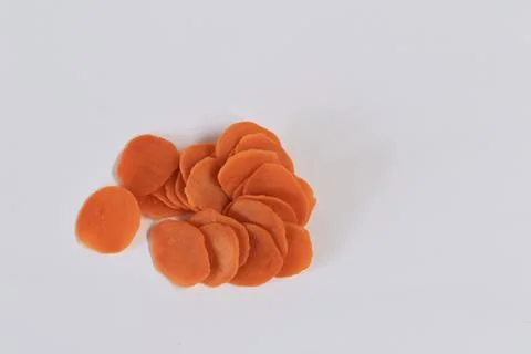 Orange crackers on a white background Stock Photos