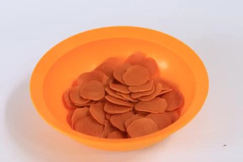 Orange crackers on a white background Stock Photos