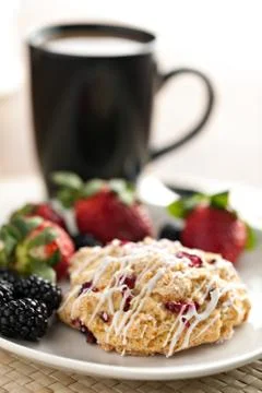 Orange Cranberry Scone Stock Photos