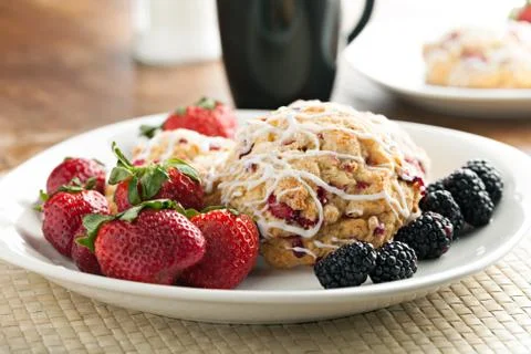 Orange Cranberry Scone Stock Photos