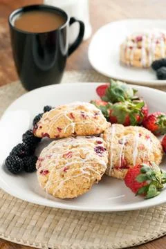 Orange Cranberry Scones Stock Photos