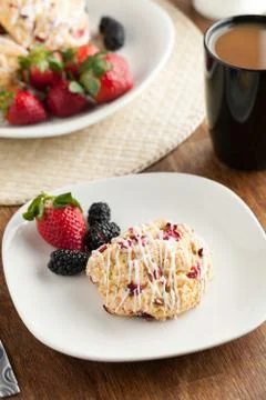 Orange Cranberry Scones Stock Photos