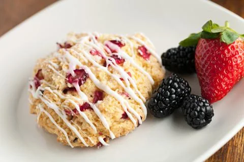 Orange Cranberry Scones Stock Photos