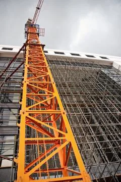 Orange crane Stock Photos