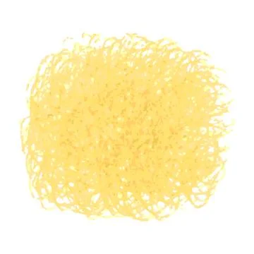 Orange crayon scribble texture stain isolated on white background Illustrazione stock