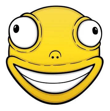 Orange crazy smile Stock Illustration