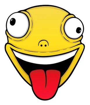 Orange crazy smile Stock Illustration