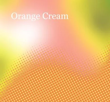 Orange cream background vector with orange bubbles 스톡 일러스트
