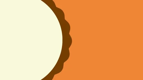Orange Cream Circle Stamp Spin Loop Background 库存影片 332914670