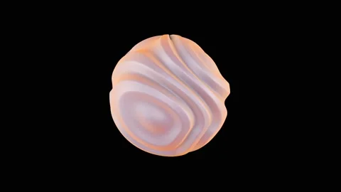 Orange cream pulsating ball. Abstract background with with ball. Stock Footage 209835637
