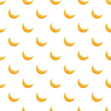 Orange crescent fruit slices seamless pattern background Stockillustratie