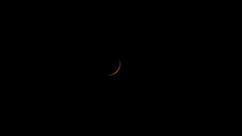 Orange Crescent Moon 9572 스톡 동영상 93709616