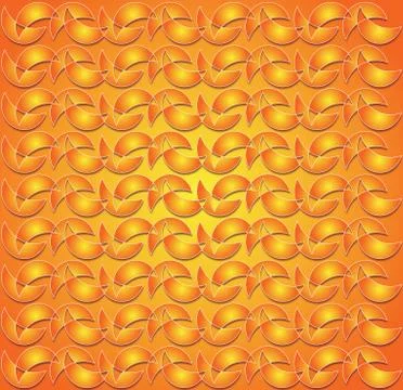 Orange crescent moon pattern Illustrazione stock