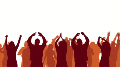 Orange Crowd Stock Footage 22787295