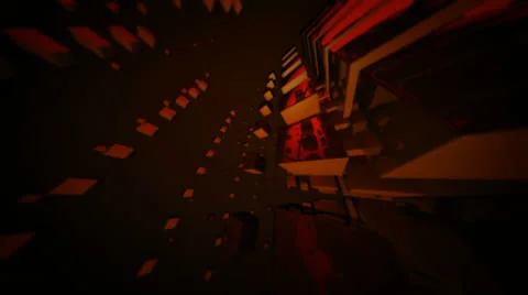 Orange cubes array Stock Footage 25957290