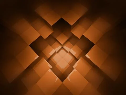 Orange cubes background rendered Stock Illustration