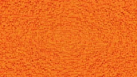 Orange cubics pattern looping 3D animation Stock Footage 202967818