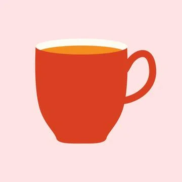 Orange Cup Icon Vector Illustration Stock Illustration