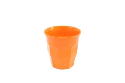 Orange cup on isolated Stock Photos