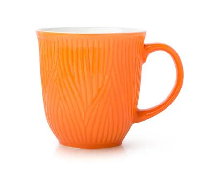 Orange cup isolated Stock Photos
