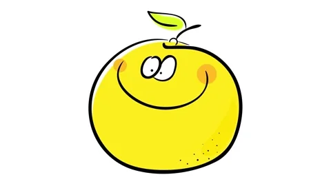 Orange with curious joyful face and bouncy body suggesting its a juicy fruit Stock-Footage 132071309