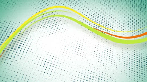 Orange curvy lines on blue loop Stock Footage 23614812