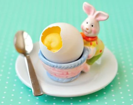 Orange Custard in an Egg Shell Stock Photos