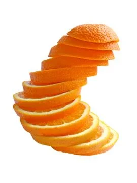 Orange cut circles Stock Photos