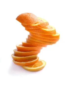 Orange cut circles Stock Photos