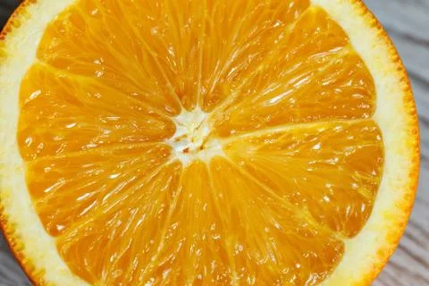 Orange in a cut close-up Stock Photos