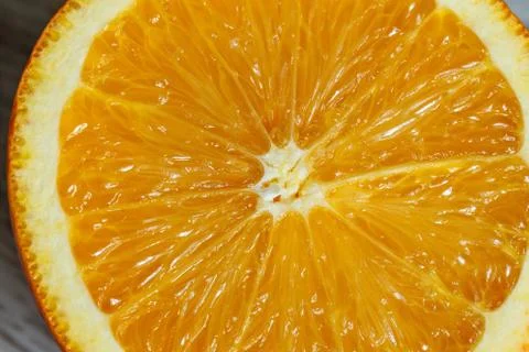 Orange in a cut close-up Stock Photos