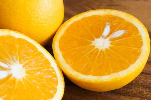 Orange Cut in Half Foto stock