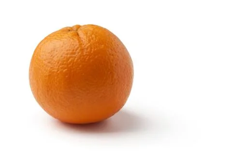 Orange cut in half on a white background. Stock Photos