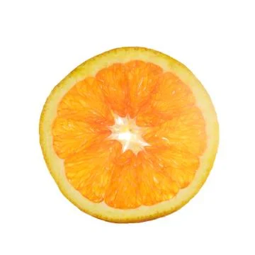 Orange cut isolated on white Stock Photos
