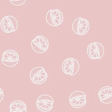 Orange cut line seamless pattern Illustrazione stock