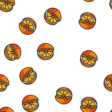 Orange cut vector seamless pattern Stock Illustration