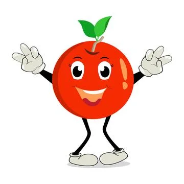 Orange. Cute fruit vector character set isolated on white backround Stock Illustration