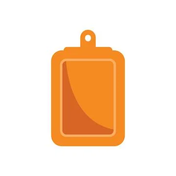 Orange cutting board hanging with hole for easy storage Stock Illustration
