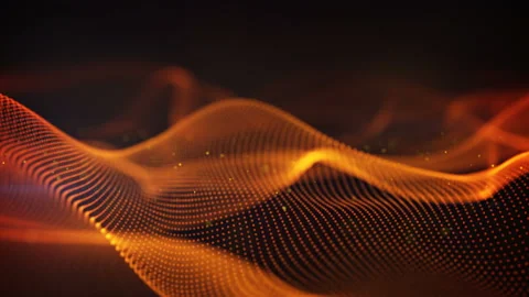Orange cyber relief seamless loop sci-fi 3D animation with DOF 4k (4096x2304) Stock Footage 86248242