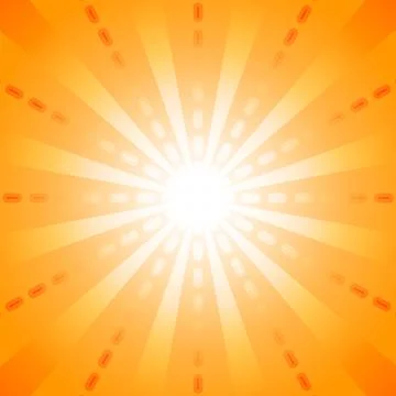 Orange dash line with start burst in ther center for abstract background co.. Stock Illustration