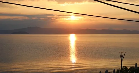 Orange dawn on the seaside Stock-Footage 197646121